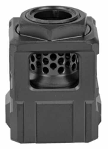 Chaos Gear Supply Qube Compensator Black/Black Finish 1/2X28 Thread Pitch QUBECOMPBLKBLK