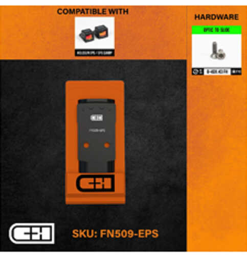 C&H Precision Weapons V4 Optic Mounting Plate Fits FN 509/510/545 For Holosun EPS/EPS Carry Anodized Finish Black