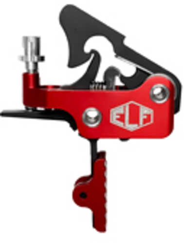 Elftmann Tactical Apex Pro Fa Adjustable Trigger Straight With Red Shoe Fits Ar-15 Anodized Finish Red Apex-pro-r-s-fa