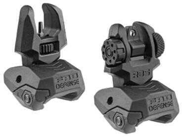 F.A.B. Defense Front & Rear Back Up Sights Black