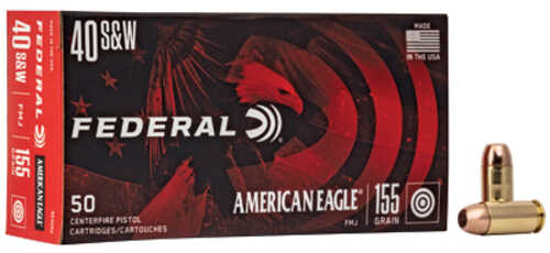 40 S&W 155 Grain Full Metal Jacket 50 Rounds Federal Ammunition