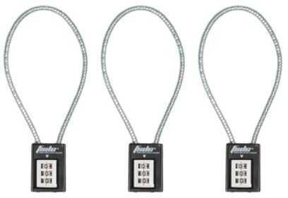 Firearm Safety Devices Corporation Combination Cable Gun Lock 14" CA & MA Approved 3 Pack CL1996RCB