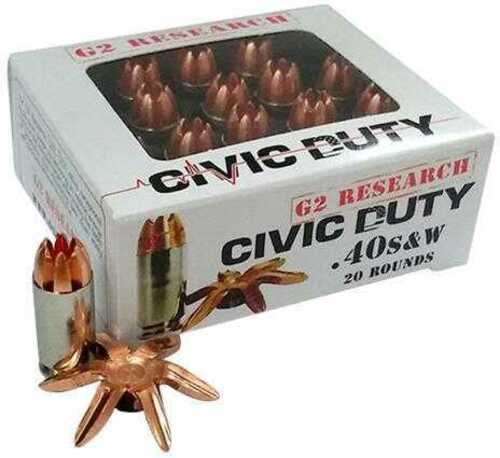 40 S&W 122 Grain Copper 20 Rounds G2 Research Ammunition