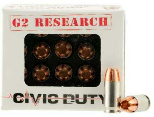 380 ACP 64 Grain Copper 20 Rounds G2 Research Ammunition