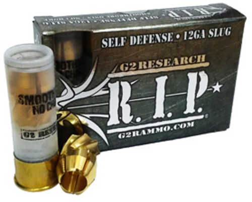 G2 Research RIP 12 Gauge 2.75" 122 Grain Brass Slug 5 Round Box G00627