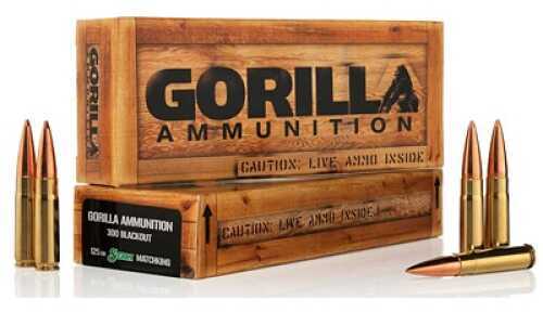 300 AAC Blackout 125 Grain Sierra Match King 20 Rounds Gorilla Ammunition