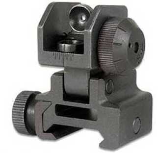 AR-15 Global Military Gear Flip Up Rear Sight Picatinny Black GM-RFUS1