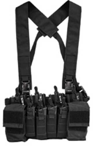 Haley Strategic Partners D3crx Chest Rig Nylon Construction Black Includes (4) Rifle Magazine Pouches Pistol