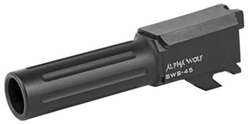 Lone Wolf Distributors AlphaWolf Fluted Barrel 45 ACP Salt Bath Nitride Finish Fits S&W M&P Shield 45 AW-SWS45N