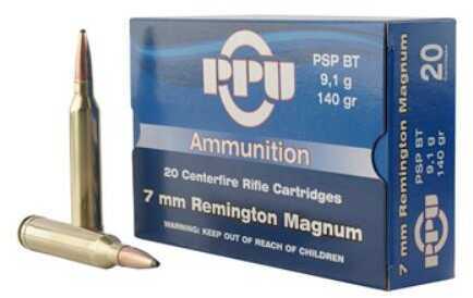 PPU 7MM REM MAG 140GR PSP 20BX