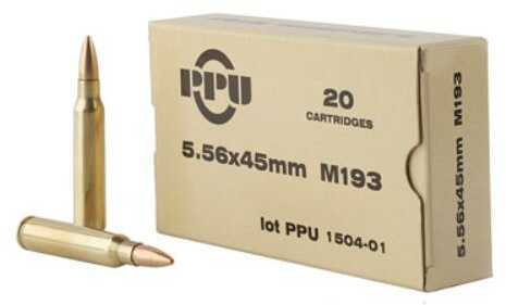 5.56mm Nato 55 Grain Full Metal Case 20 Rounds Prvi Partizan Ammunition