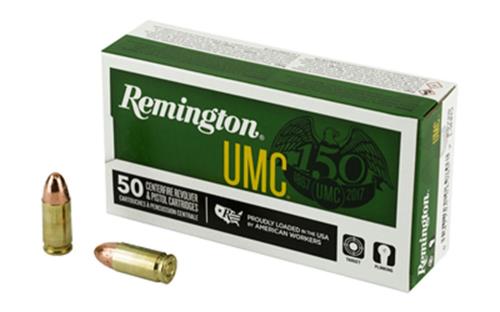 9mm Luger 115 Grain Full Metal Jacket 50 Rounds Remington Ammunition