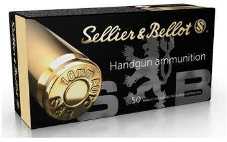 Sellier & Bellot Pistol 10mm 180 Grain Jacketed Hollow Point Ammo 50 Round Box SB10B
