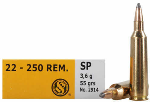 22-250 Rem 55 Grain Soft Point 20 Rounds Sellior & Bellot Ammunition Remington