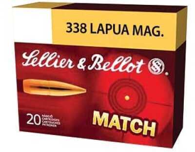 Sellior & Bellot Ammunition 338 Lapua Magnum 250 Grain Hollow Point 10 Rounds