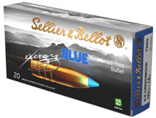 Sellier & Bellot Exergy Blue Bullet Rifle Ammunition 6.5 Creedmoor 120 Grains Lead Free Tipped Boat Tail 20 Rounds per B