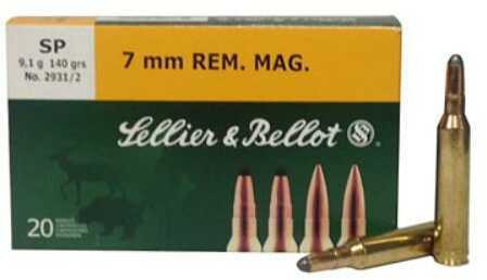 7mm Rem Mag 139 Grain Soft Point 20 Rounds Sellior & Bellot Ammunition 7mm Remington Magnum