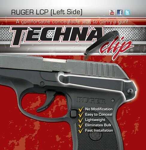 Techna Clip Belt Fits Ruger® LCP Left Hand Black Finish LCP-BL