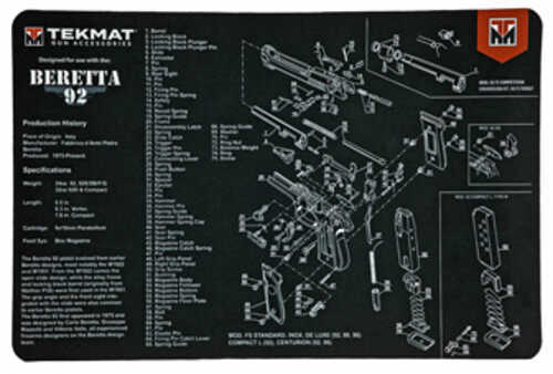 TekMat Beretta 92 - 11X17In