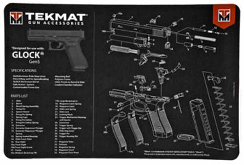 Beck TEK LLC (TEKMAT) TEKR17for GlockG5 for Gen5 Gun Cleaning Mat 11"X17"X1/8"