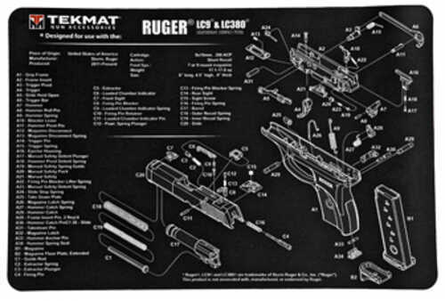 Beck TEK, LLC (TEKMAT) TEKR17RUGERLC9 Ruger LC9 Ultra Premium Cleaning Mat 17" X 11" X 1/8"