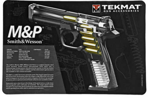 TekMat S&W M&P Pistol Mat 3D Cut Away 11"x17" Black Includes Small Microfiber TekTowel Packed In Tube R17-SW-MP-CA
