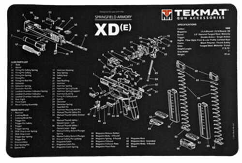Beck TEK, LLC (TEKMAT) TEKR17XDE Springfield XDE Handgun Cleaning Mat 11'x17"X1/8"
