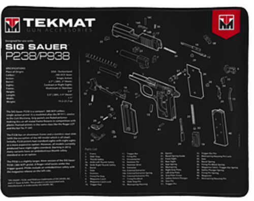 TekMat Sig Sauer P238 Ultra Premium Handgun Cleaning Mat 15"X20"X.25"