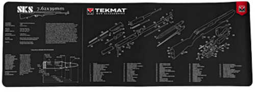 TekMat Long Gun SKS Cleaning Mat Thermoplastic Surface Protects Gun From Scratching 1/8" Thick 12"x36" Tube Packaging Bl