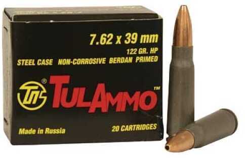 7.62X39mm 122 Grain Full Metal Jacket 20 Rounds TULA Ammunition