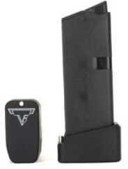 Taran Tactical Innovation Firepower Base Pad for Glock 43 +2 Black Finish GBP9-01