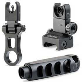 Ultradyne Usa C4 Front & Rear Sight Combo With Mercury Brake Black Sights Fit Picatinny Rails Fits 1/2x28 Threads