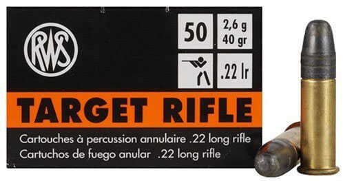 22 Long Rifle 40 Grain Lead 50 Rounds RWS Ammunition