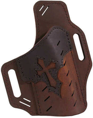 Versacarry Guardian Arc Angel Outside the Waistband Holster Fits 1911 Pistols Leather Distressed Brown Right Hand UGA2BR