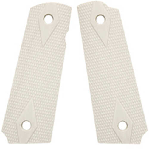 VZ Grips Double Diamond Pistol Ivory Color G10 Fits 1911 Full Size Ambidextrous