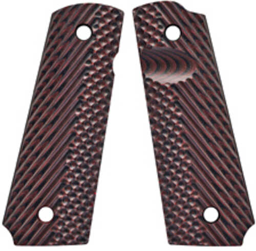 VZ Grips Operator II Pistol Black Cherry Color G10 Fits 1911 Full Size Ambidextrous 12-04-1110-10-10-000