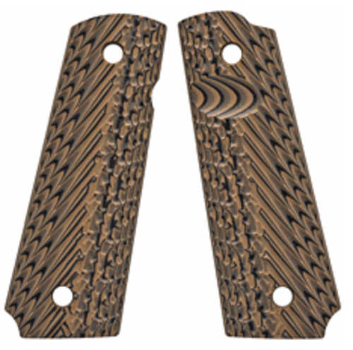 VZ Grips Operator II Pistol Hyena Brown Color G10 Fits 1911 Full Size Ambidextrous 38-19-1110-10-10-000