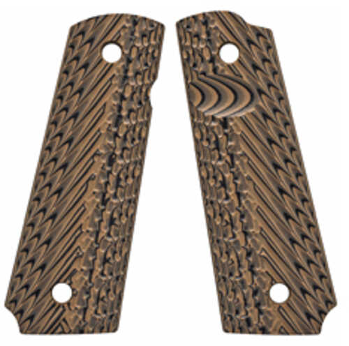VZ Grips Operator II Pistol Hyena Brown Color G10 Fits 1911 Full Size Ambidextrous 38-19-1110-10-10-000