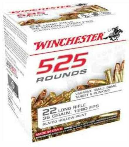 22 Long Rifle 525 Rounds Ammunition Winchester 36 Grain Hollow Point