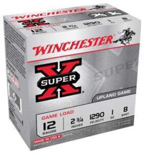 Super X Game Load By Winchester 12 Gauge 2 3/4" 1Oz 8 Shot Per 25 Ammunition Md: XU128