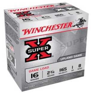 16 Gauge 2-3/4" Lead #8  7/8 oz 25 Rounds Winchester Shotgun Ammunition