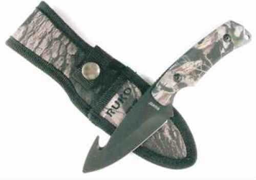 Ruko Knife Skinning 3.25In Camo W/ Guthook & Sheath