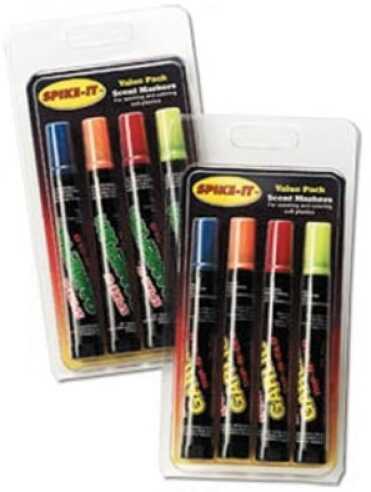 Spike-It Dye Marker Set Garlic Chartreuse-Red-Orange-Blue Md#: 16001