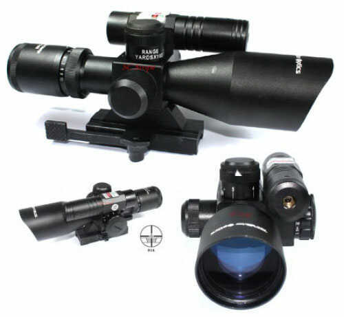 Vector Optics Sideswipe 2.5-10X40 Scope With Built In Green Laser And Quick Detach Mount