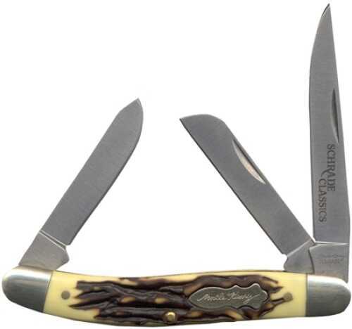 Uncle Henry 897Uh Premium Stock 2.8" 7Cr17 SS Clip Point/Sheepsfoot/Spay Staglon