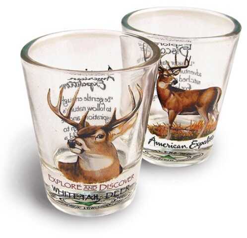 American Expedition Set Of 2 Shot Glasses - Whitetail Deer