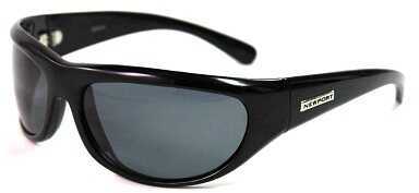 Newport Balboa Shiny Black Frame Grey Polarized Lenses