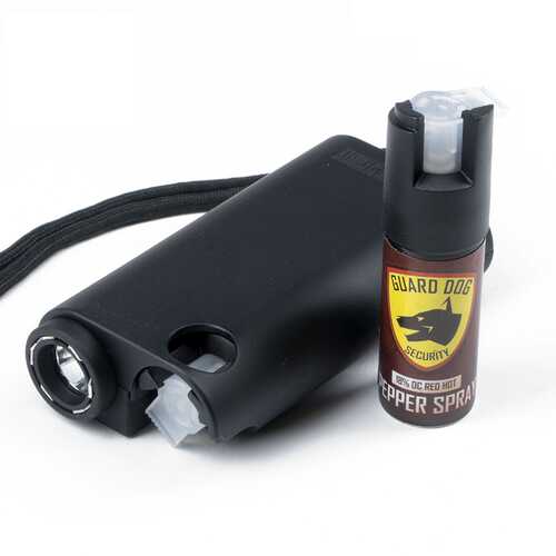 Guard Dog All-In-One Stun Gun/Flashlight/Pepper Spray -Blck