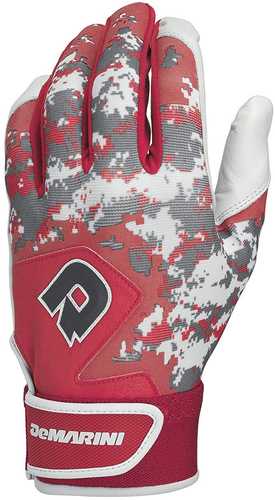 DeMarini Digi Camo II Adult Batting Glove-Scarlet Large