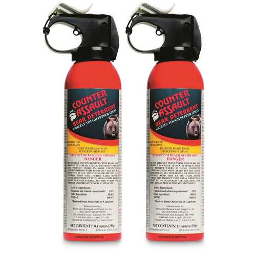 Counter Assault 8.1 Oz. Two Pack Bear Spray With Holsters